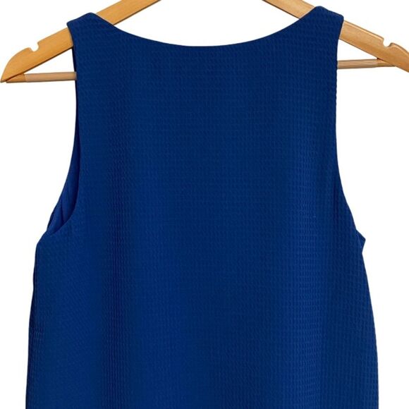 BB Dakota Sleeveless Waffle Knit Dress Size XS Textured V-Neck Indigo Blue - Picture 10 of 14